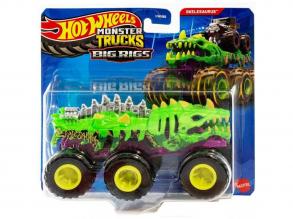Hot Wheels Monster Trucks: Hatkerekű vontató Skelesaurus - Mattel