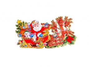 3D Merry Christmas feliratú/32x17cm 2db karton dekoráció