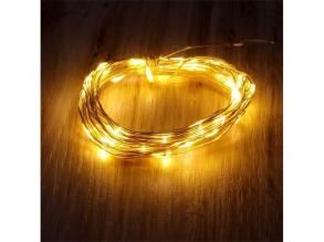 Fix fényű 5m/meleg fehér/50db LED-es fénydekoráció