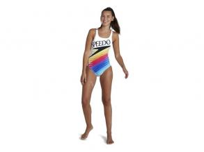Retro Digital Placement Medalist Speedo női fehér/mintás színű úszódressz