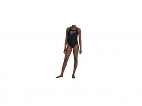 Printed Medalist Af Speedo női fekete színű úszódressz
