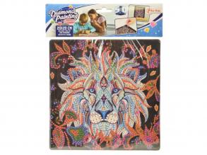 Gyémántszemes kirakó: Oroszlán gyémántfestő szett 20x20cm