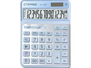 CTIFREE CL-140E BLUE kék ergonómikus számológép, 145x198mm, 14 számjegy, dual power, 2 év garancia
