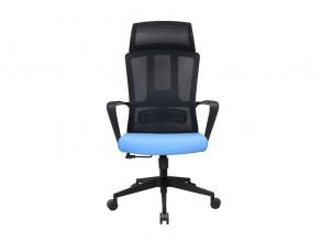 IRISOffice Astra kék/fekete ergonómikus, szövet-hálós irodai forgószék fej és háttámasszal