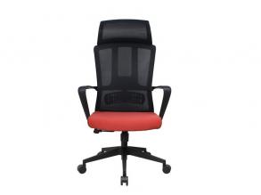 IRISOffice Astra narancs/fekete ergonómikus, szövet-hálós irodai forgószék fej és háttámasszal
