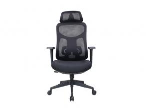 IRISOffice Mirage fekete ergonómikus, szövet-hálós irodai forgószék fej és háttámasszal