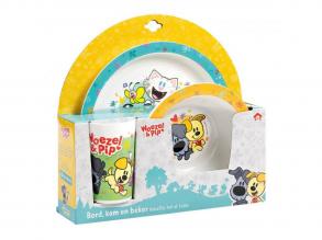 Woezel és Pip étkészlet, melamin