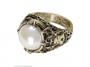 Fehér gyöngyös arany színű gyűrű