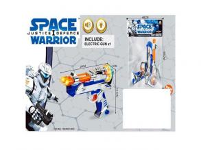 Space Warrior: Elektromos űrpisztoly kétcsövű fénnyel és hanggal 24cm
