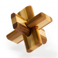 Fa bambusz 3D ördöglakat - kettőskereszt