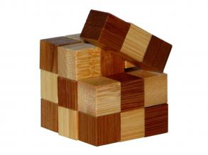 3D kígyó kocka, bambusz