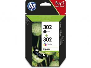 HP X4D37AE 302 tri-color és fekete tintapatron csomag