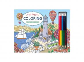 Feel Happy Coloring  Kifestőkönyv és ceruzakészlet