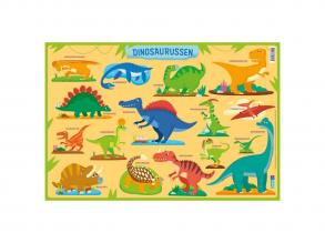 Oktatási asztali alátétek óvodai - dinoszauruszok