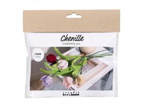 Mini hobby szett: csipkeszálból készült tulipánvirágok
