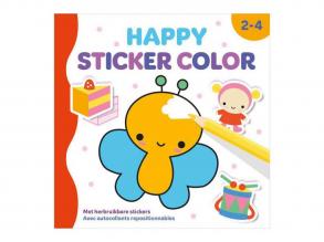 Happy Sticker Color  kifestő- és matricás könyv, 24 éves korig