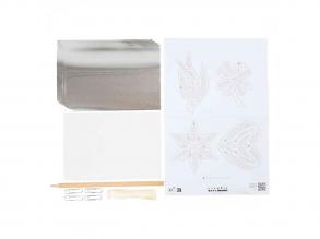 Mini Hobby szett: Karácsonyi dekoráció, ezüst fém