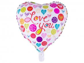 Love You fólia lufi - 46 cm