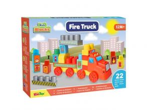 Fire Truck tűzoltós építőkocka szett 22db-os