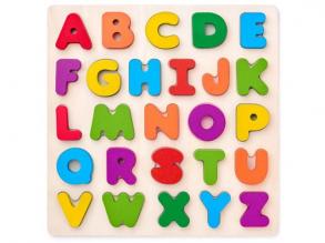 Színes betűk fa formapuzzle 26db-os - Woodyland