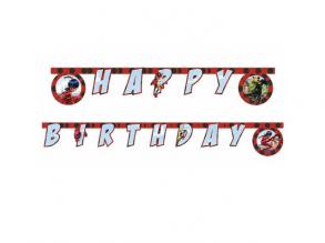 Miraculous Happy Birthday felirat 230cm