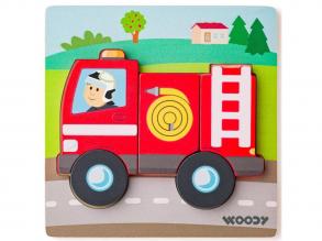 Fa tűzoltós 5db-os baba puzzle - Woodyland
