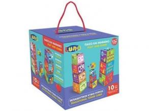 Baby 10 db-os színes oktató kockák