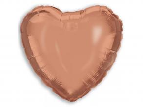 Szív alakú fólia lufi  rose gold 46cm