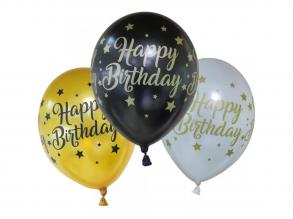 Szülinapi lufi Happy Birthday felirattal 6db-os szett