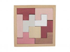 Tangram és tetris építőjáték rózsaszín, tetris formák