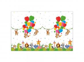 Vidám dzsungel mintás műanyag asztalterítő 120x180cm