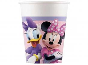 Minnie egér és Daisy mintás papírpohár 8db-os szett 200ml