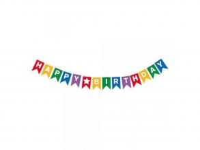 Happy Birthday feliratos party banner 230cm