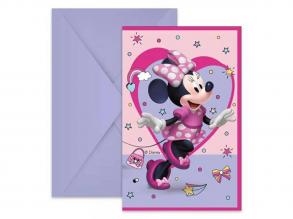 Disney Minnie egeres party meghívó 6db-os szett