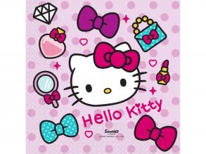 Hello Kitty papírszalvéta szett  2 rétegű, 33x33 cm, 20db