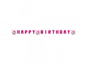 Hello Kitty szülinapi Happy Birthday feliratú party banner