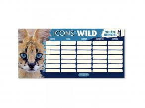 Ars Una: Máté Bence Icons of the Wild-Serval egylapos, kétoldalas órarend