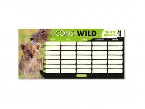 Ars Una: Máté Bence Icons of the Wild-Lions egylapos, kétoldalas órarend