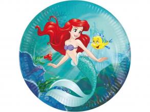 Ariel a kis hableány 8db-os papírtányér szett 23cm-es