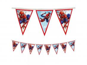 Pókember mintás újrahasznosítható party zászlófüzér 230cm
