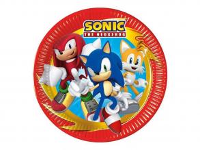 Sonic a sündisznó 8db-os papírtányér szett 23cm-es