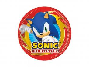 Sonic a sündisznó 8db-os papírtányér szett 20cm-es