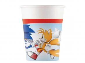 Sonic a sündisznó papírpohár 8db-os szett 200ml