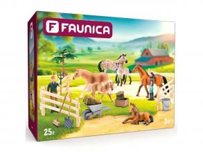 Faunica: 25db-os játékszett lovakkal - Woodyland