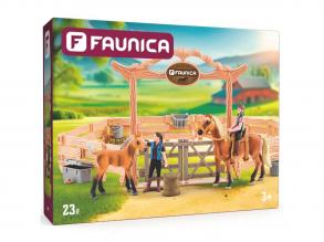 Faunica: Lovarda lovakkal és lovasokkal 23db-os játékszett - Woodyland