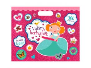 Óriás kifestő  Vidám hercegnők színező matricásfüzet
