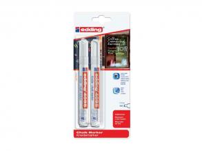 Edding krétafilc fehér, 2 db.