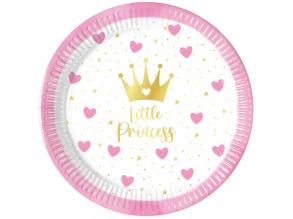 Little Princess 8db-os papírtányér szett 20cm-es