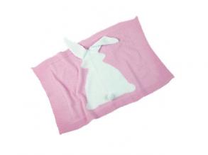 Llorens: Rózsaszín nyuszis pléd újszülött babáknak