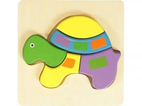 Fa puzzle - teknős